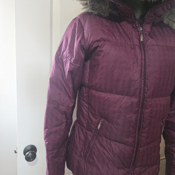 Columbia Plum Purple Puffer Hooded Coat, Size S - Picture 10 of 16